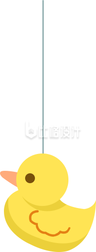 可爱的小鸭子手绘插画