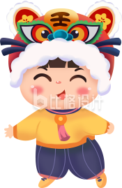 可爱小男孩手绘插画