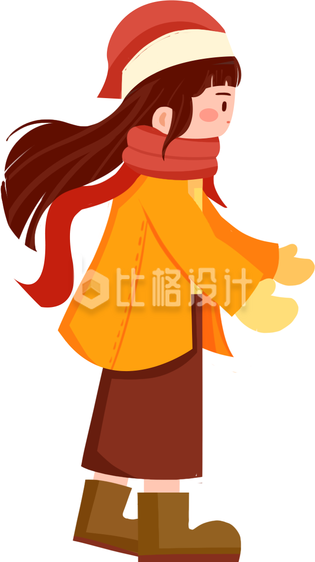 可爱的小姐姐插画