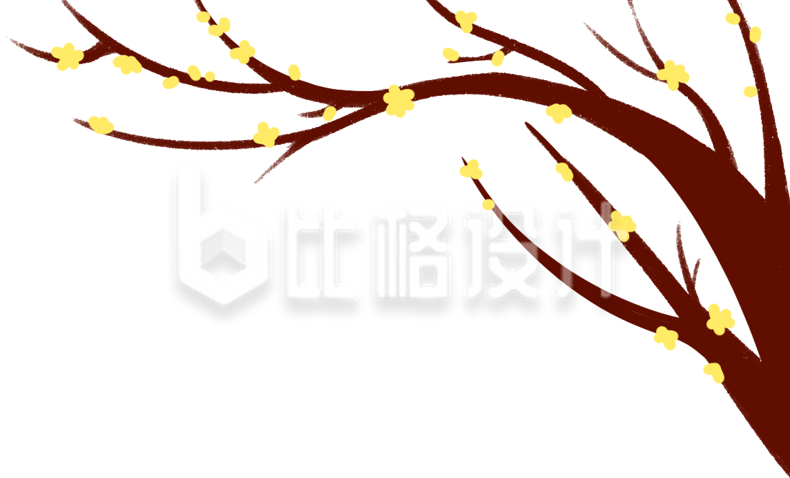 梅花手绘插画