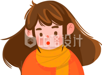 可爱的小女孩手绘