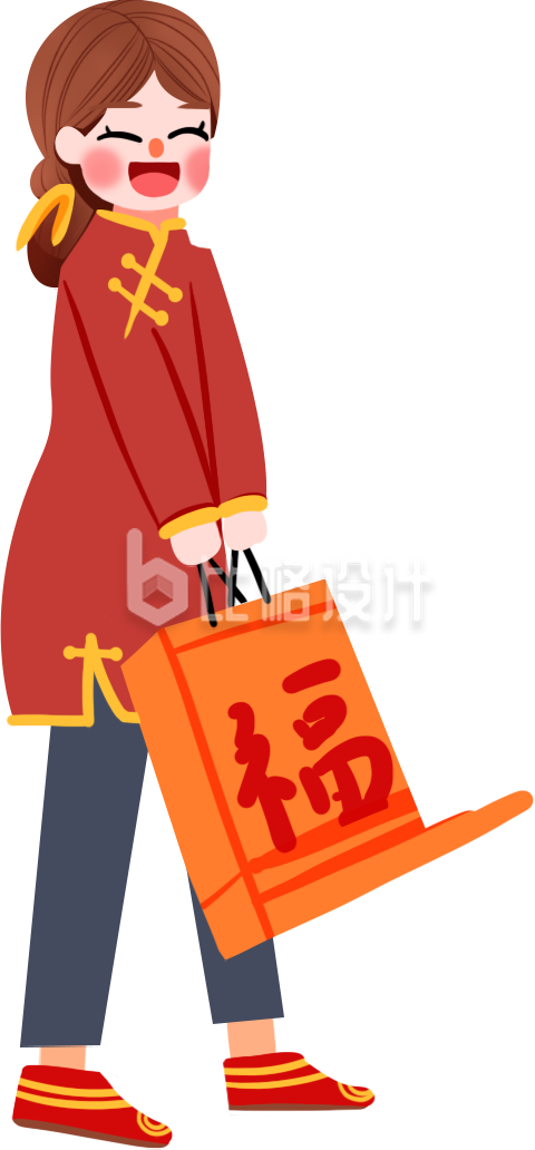可爱的小女孩手绘插画