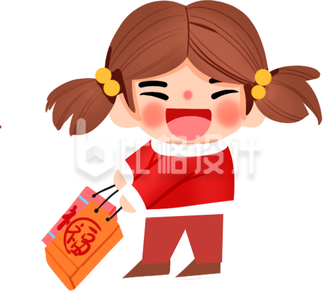 可爱的小女孩手绘插画