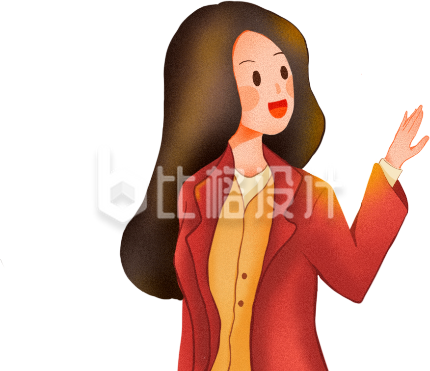 可爱的小女孩手绘插画