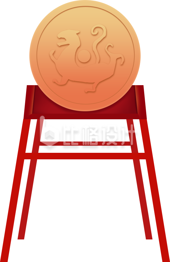 打鼓大鼓手绘插画