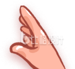 手绘插画一只手
