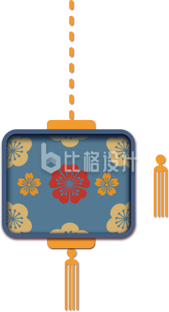 手绘插画灯笼趣味