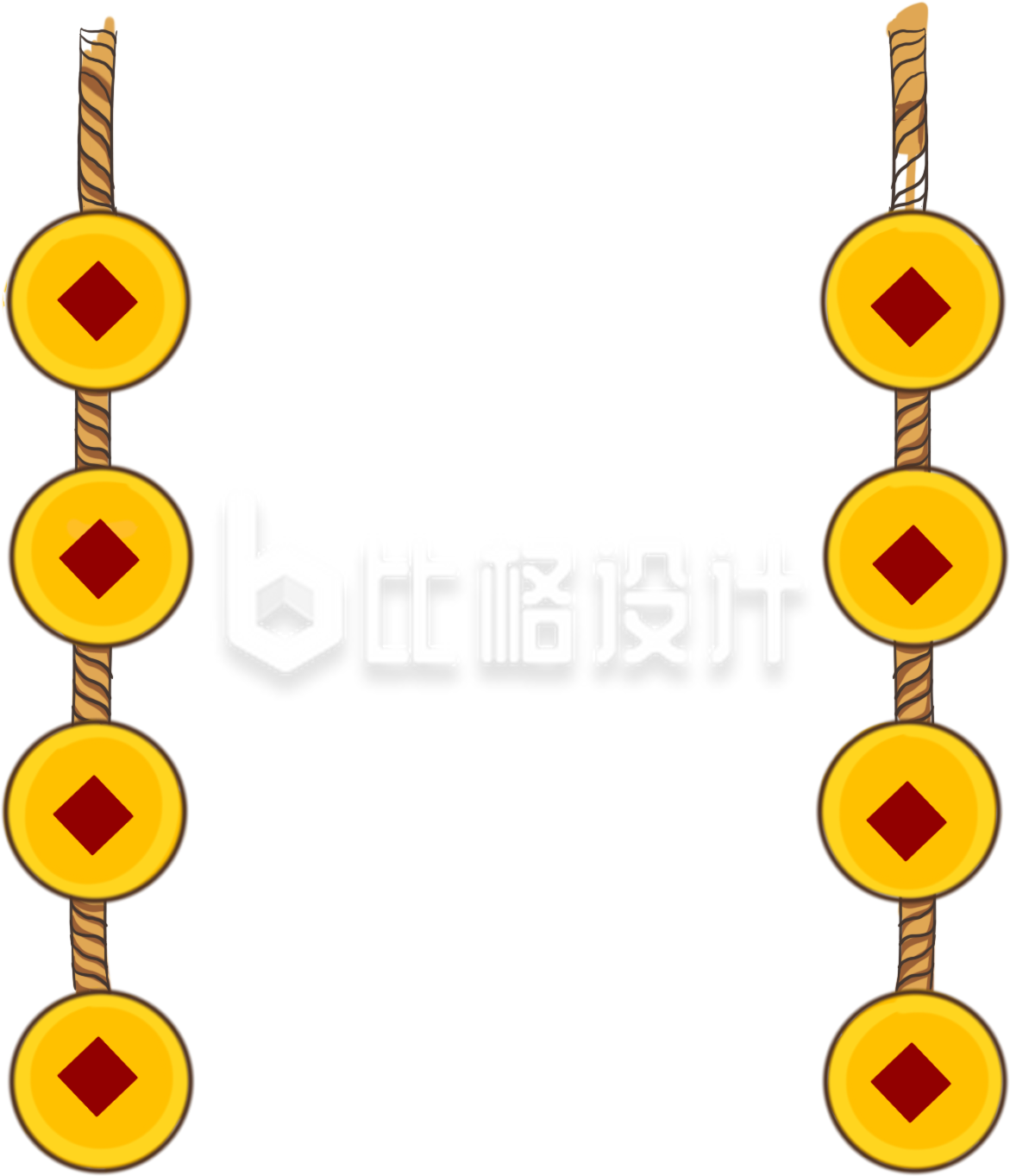 铜钱手绘趣味