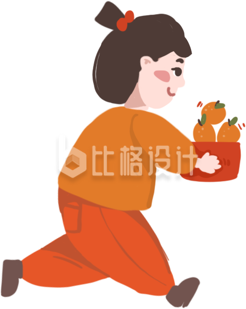 可爱的小女孩手绘