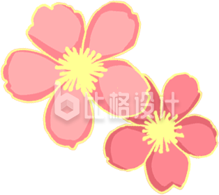 梅花手绘可爱趣味