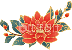 中国风花朵牡丹