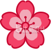 桃花手绘插画粉色