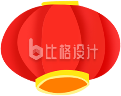 大红灯笼手绘插画
