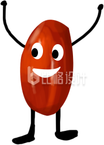  拟人化红枣手绘插画