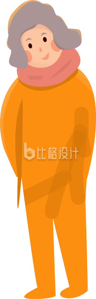 橙色着装人物形象,可爱风格宣传素材 橙色着装人物形象,可爱风格宣传素材