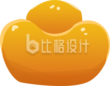 可爱的橙色糕点图标，诱人美味超吸睛