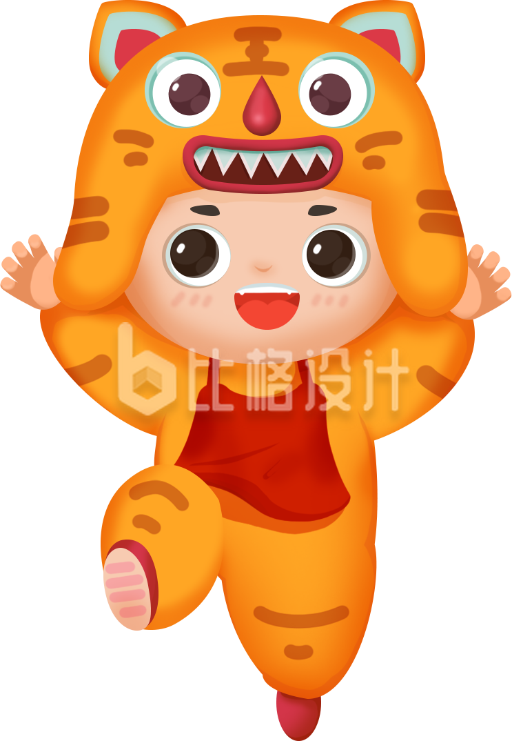 可爱老虎人偶服形象助力欢乐春节宣传