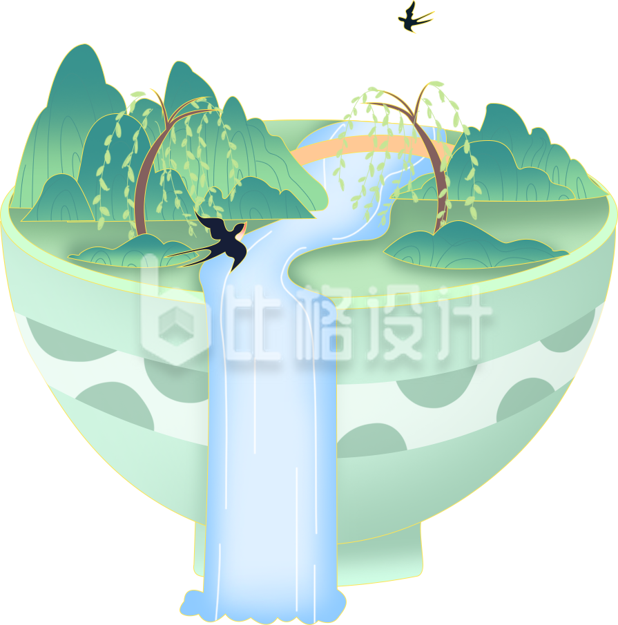 清新碗中景,展现自然山水之美宣传图 清新碗中景,展现自然山水之美宣传图