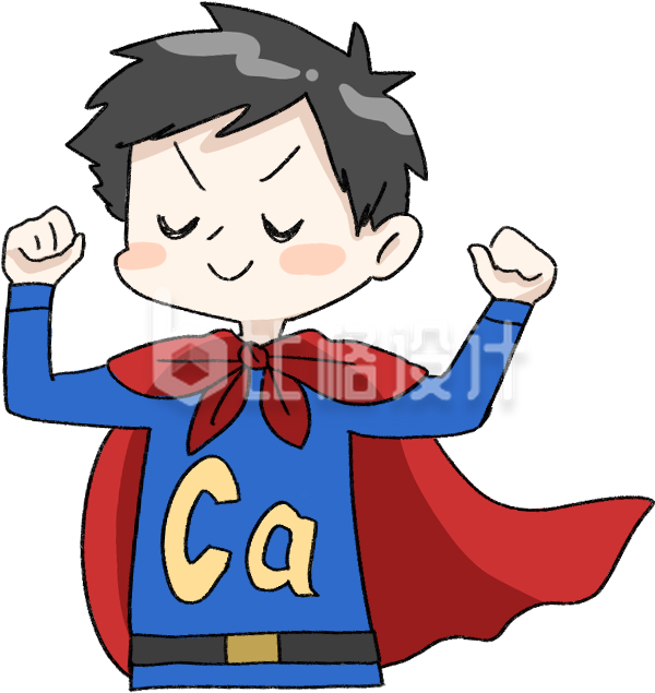 穿着超人装的可爱Ca元素宣传图