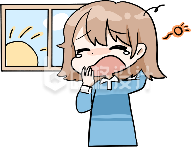 可爱女孩打哈欠 趣味表情尽显生动