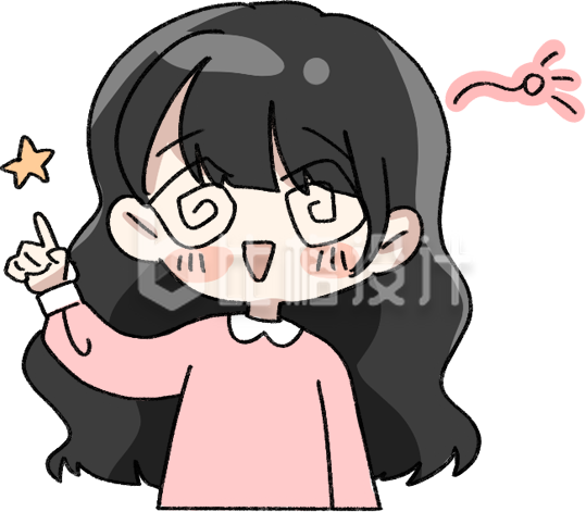 迷迷糊糊小女孩手绘插画