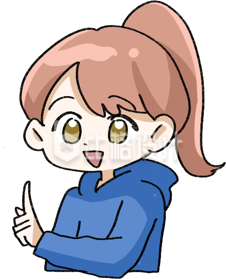 可爱的美少女手绘