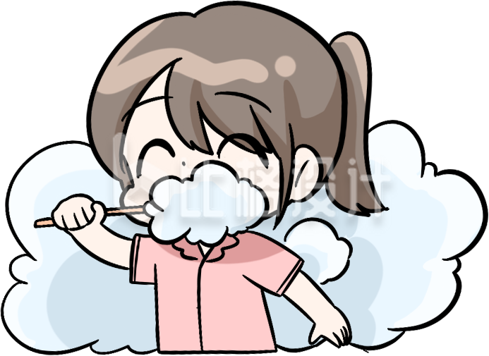 刷牙泡沫手绘插画趣味
