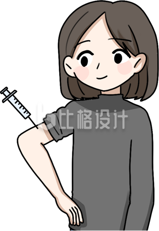 打针手绘插画小女孩