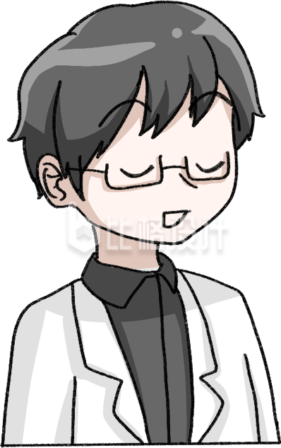 可爱戴眼镜小男孩手绘插画趣味可爱