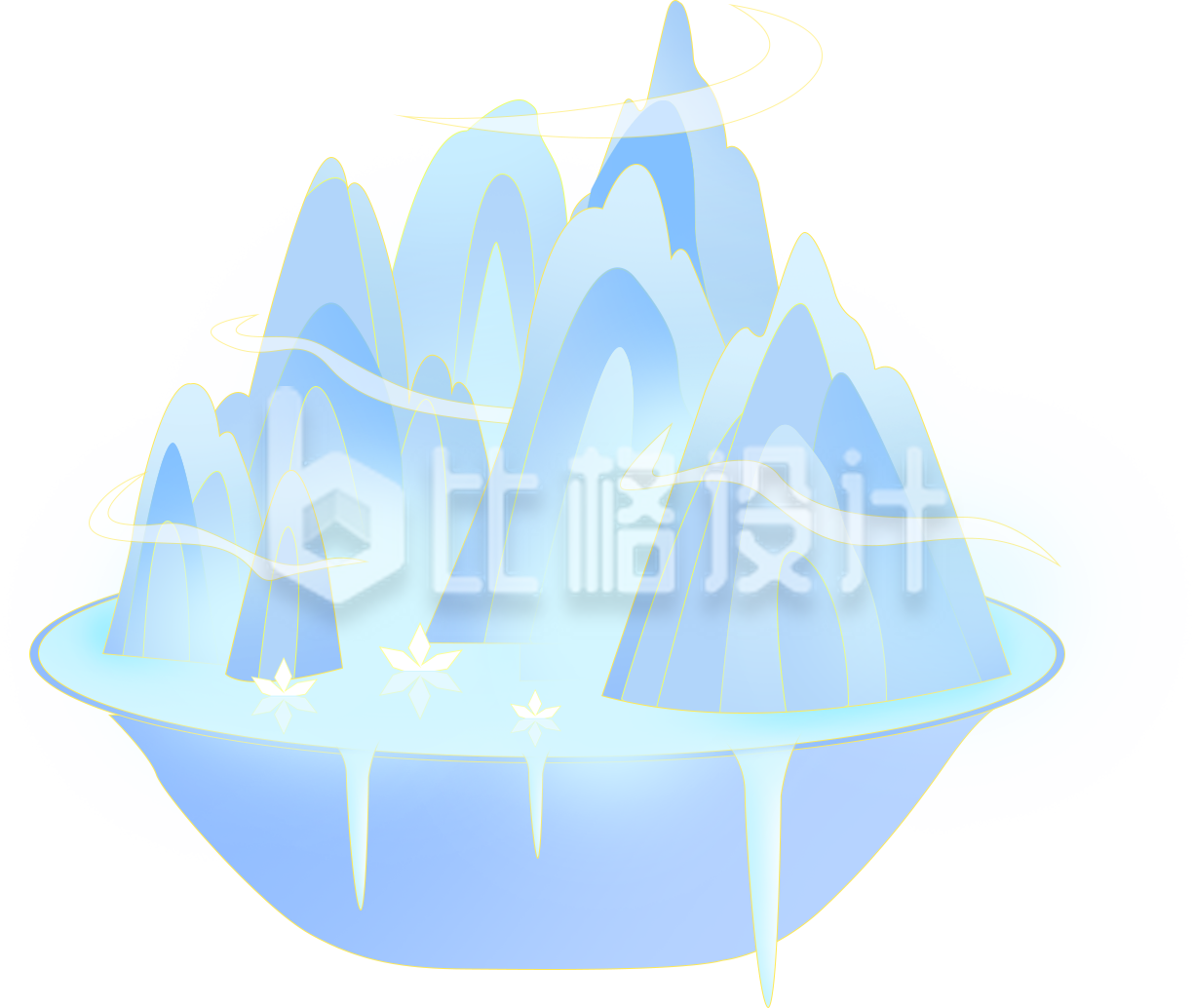 山水风景插画自然