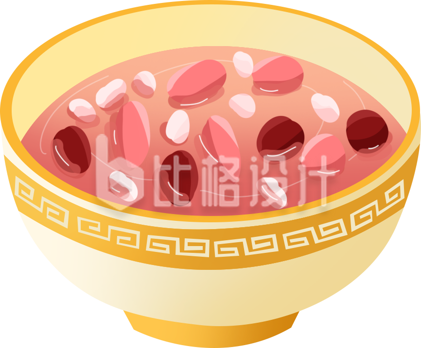 八宝粥腊八节手绘