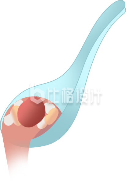 八宝粥勺子美食手绘插画