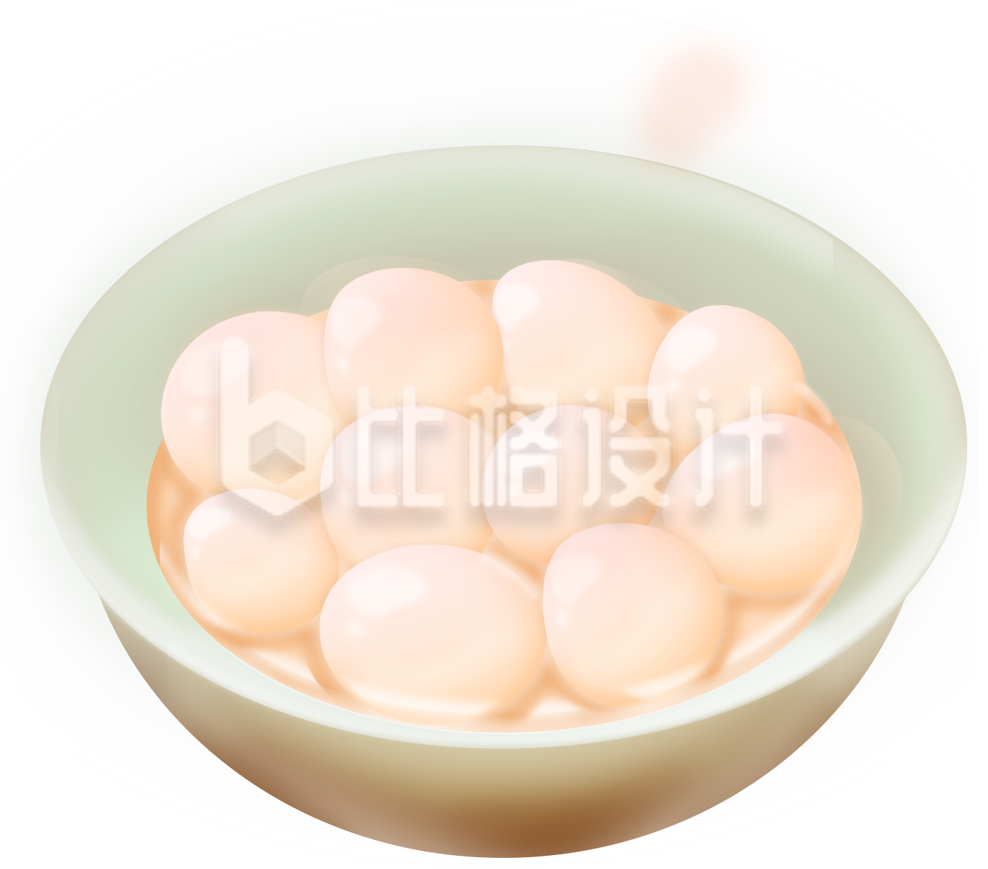汤圆元宵节美食手绘