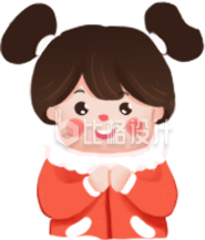 可爱小女孩手绘插画