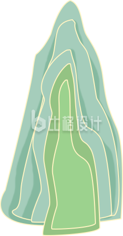 大山手绘插画