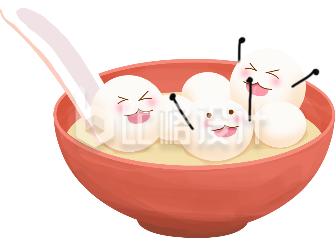 汤圆手绘元宵节美食