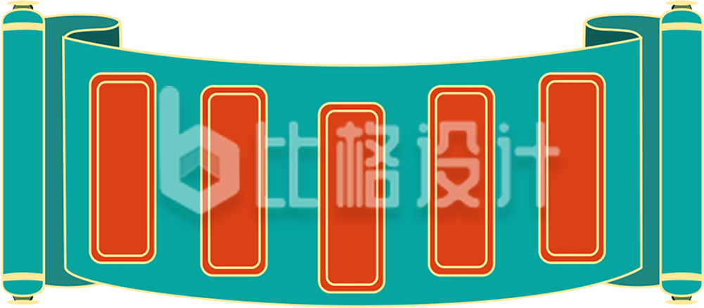 卷轴手绘插画趣味