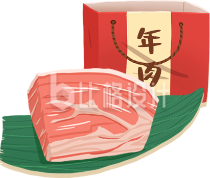猪肉插画