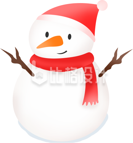 可爱雪人手绘