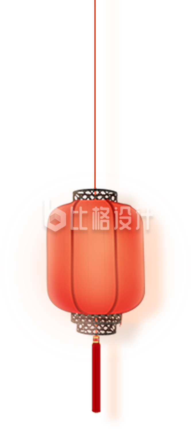 灯笼手绘插画红色喜庆