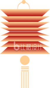 灯笼手绘插画喜庆