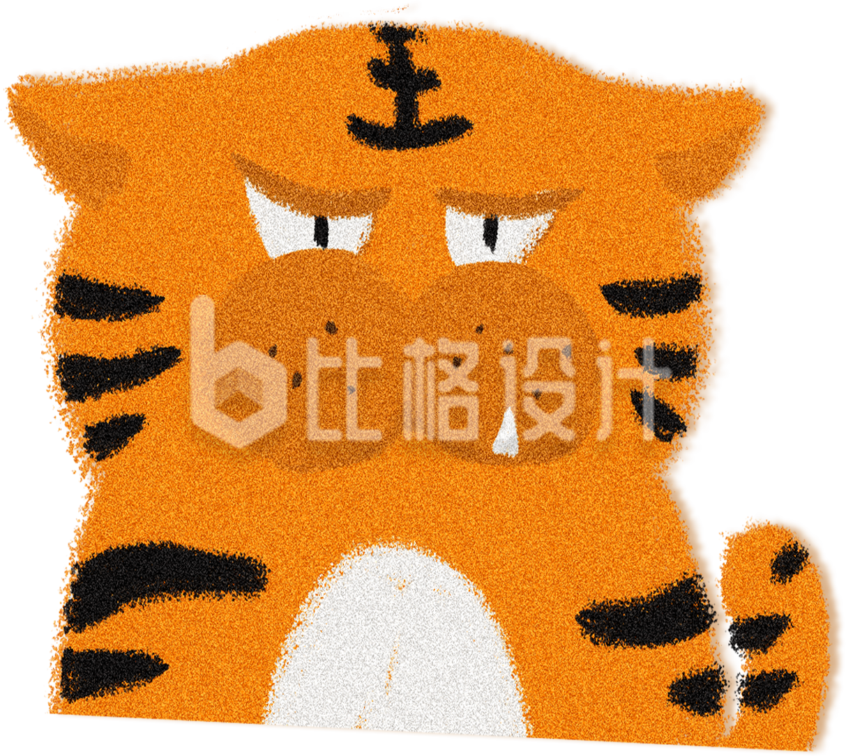 虎头虎脑趣味可爱手绘