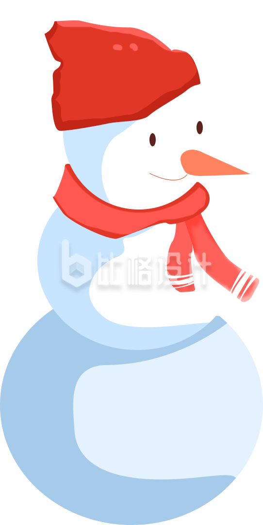 雪人手绘插画趣味