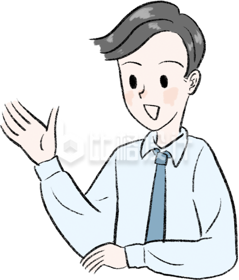 打招呼男生手绘手绘插画