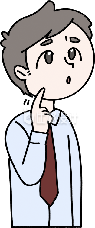 困惑手绘插画小男孩趣味