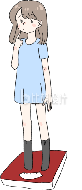 体重趣味可爱插画小女孩
