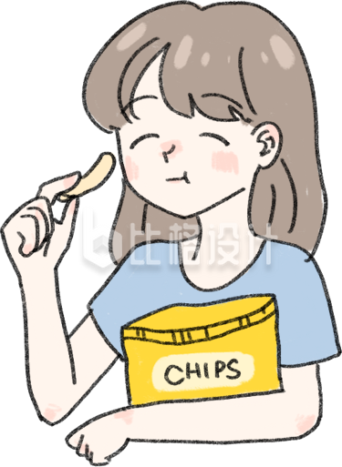 吃零食趣味小女孩可爱