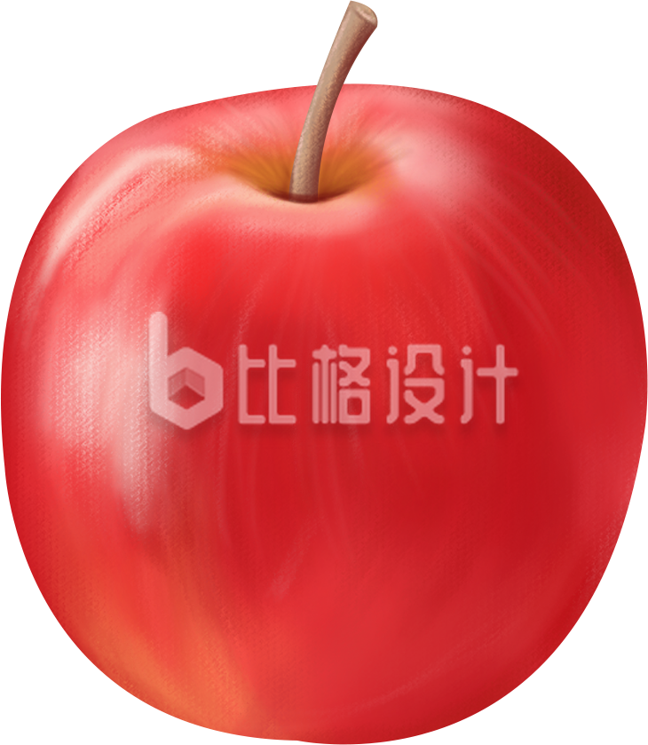 水果苹果趣味插画手绘