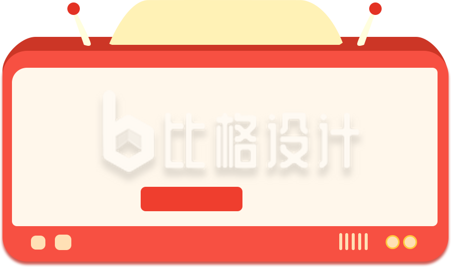 电视机趣味可爱插画