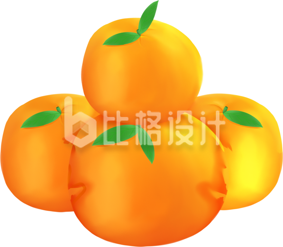 水果橘子插画趣味